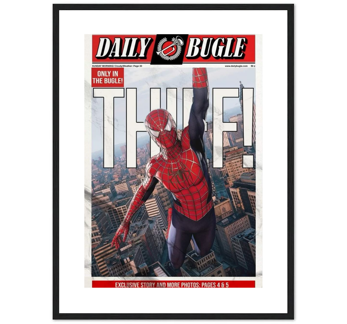 Sipderman "THIEF" - Portada Del Periódico Daily Bugle