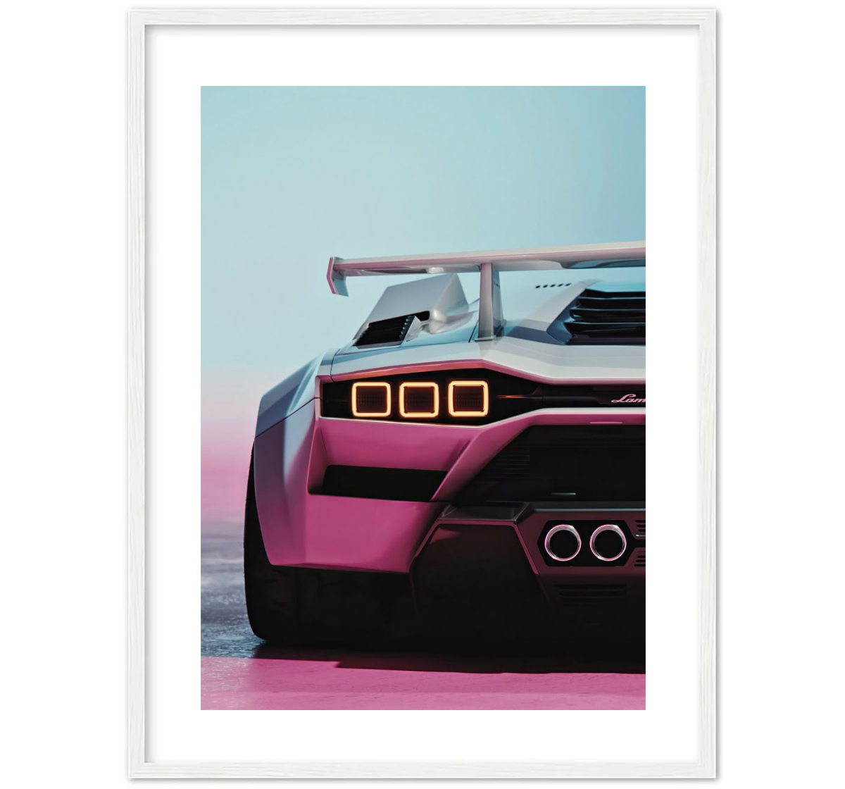 Lamborghini Countach Back - Pink