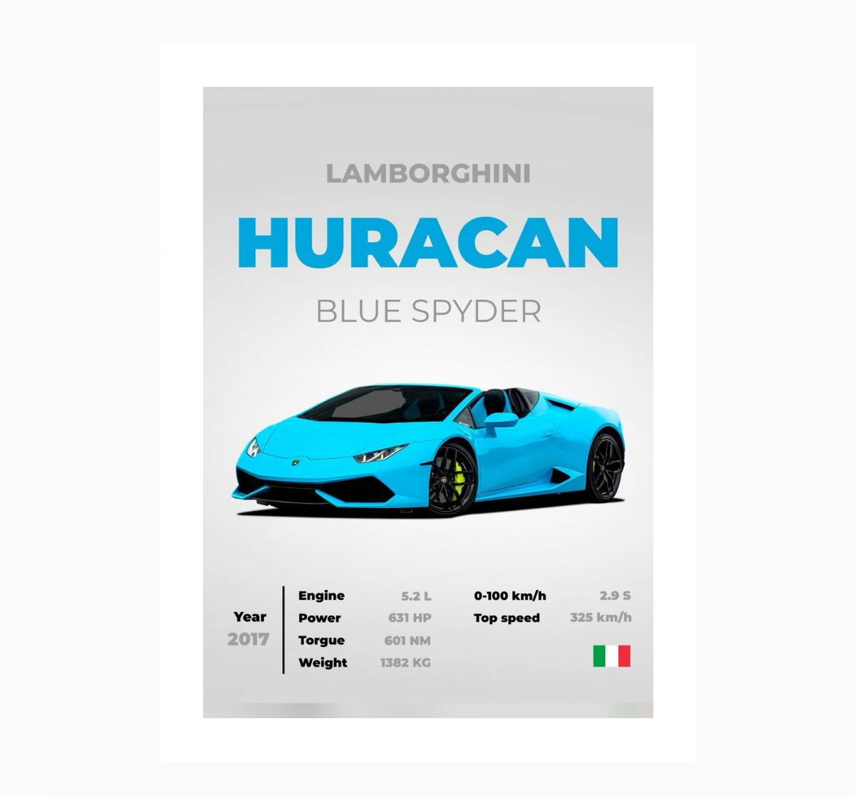 Lamborghini Huracan Blue Spyder