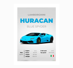 Lamborghini Huracan Blue Spyder
