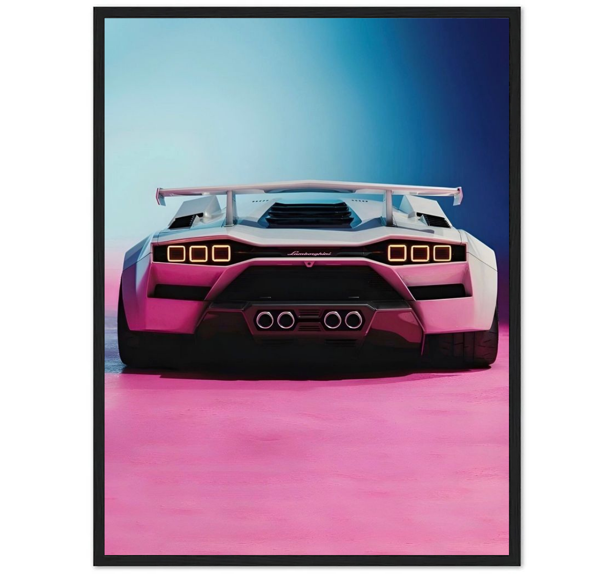 Lamborghini Countach Front - Pink