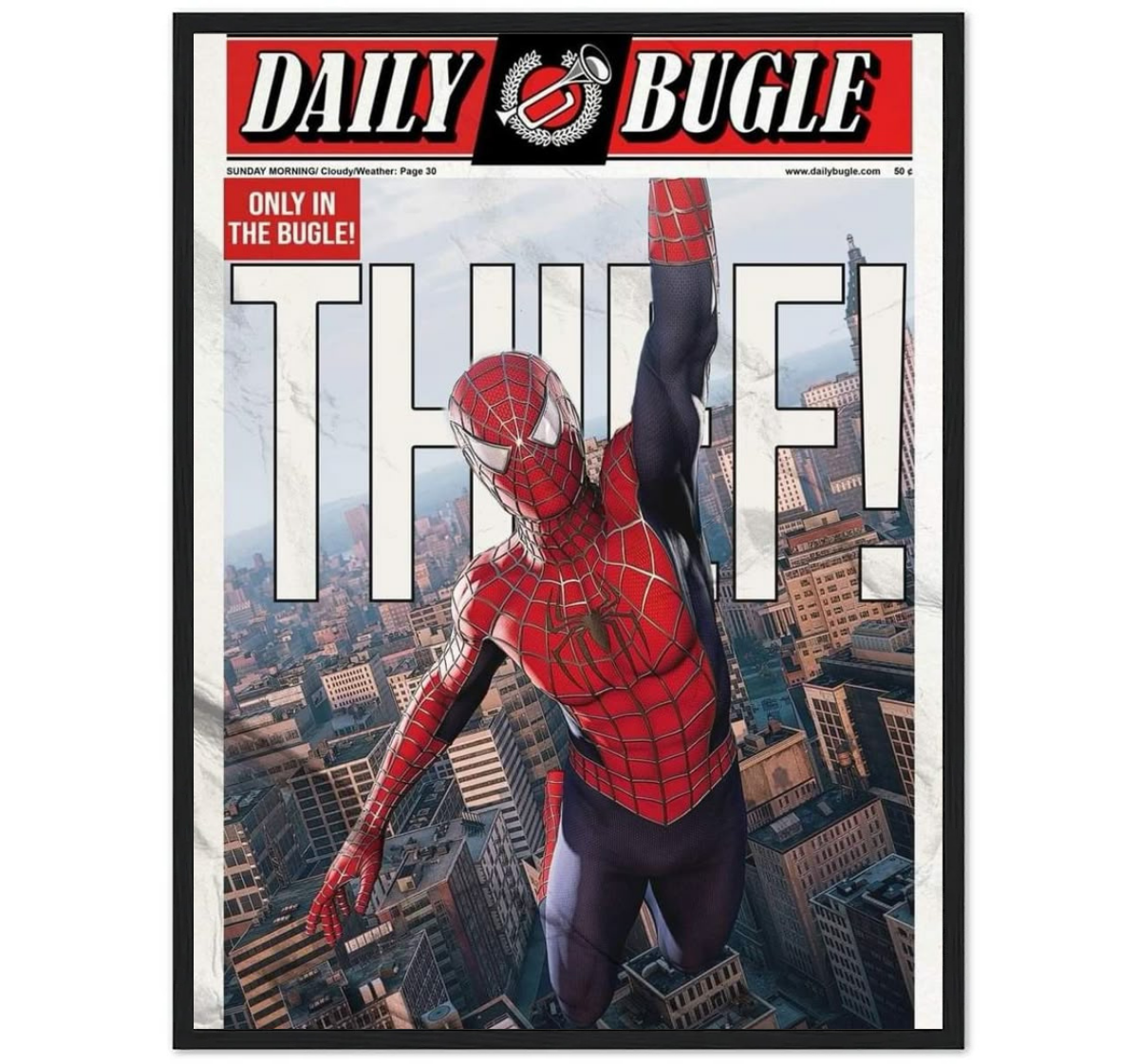 Sipderman "THIEF" - Portada Del Periódico Daily Bugle
